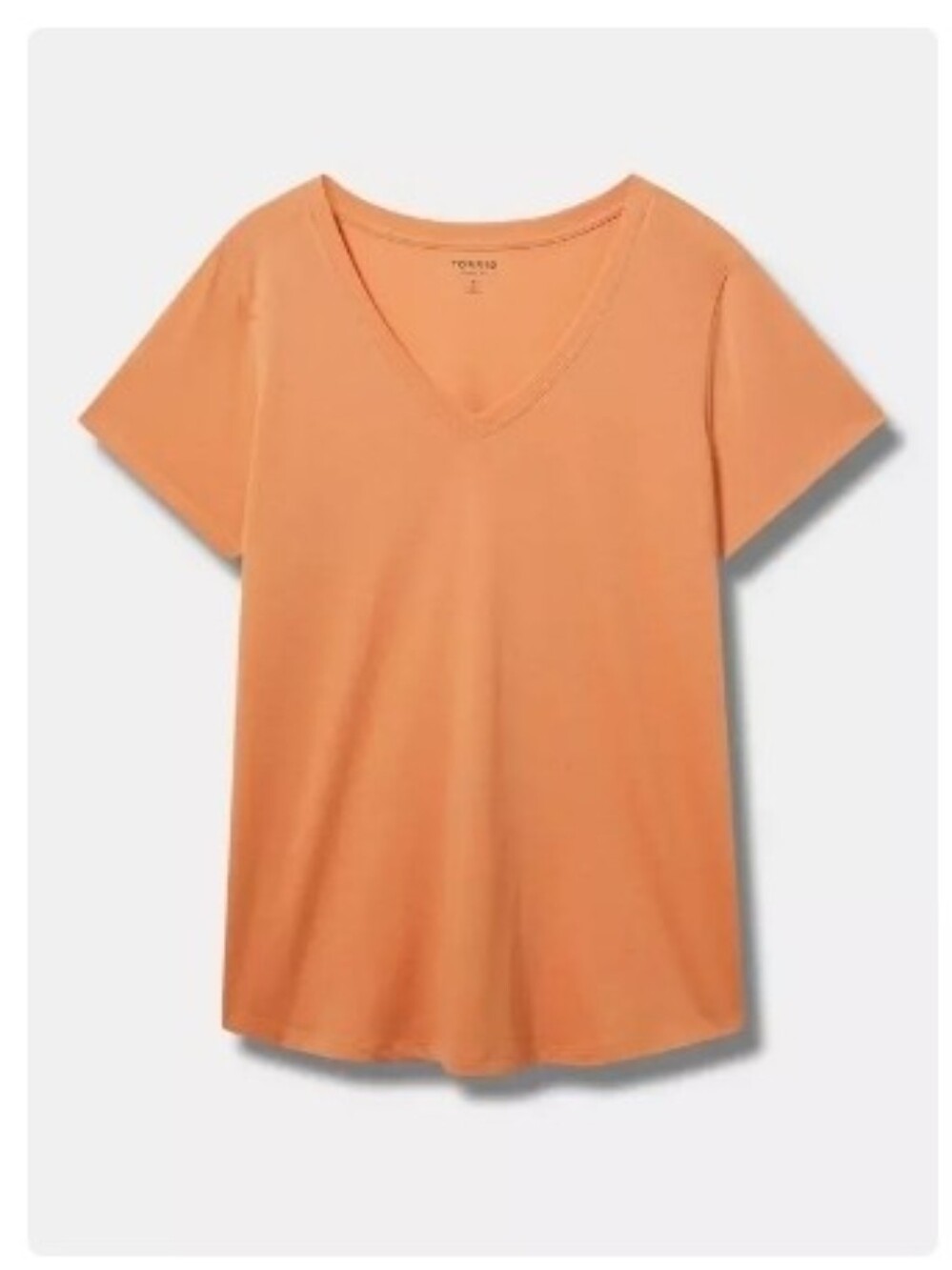 torrid Orange V-Neck Short Sleeve Tee